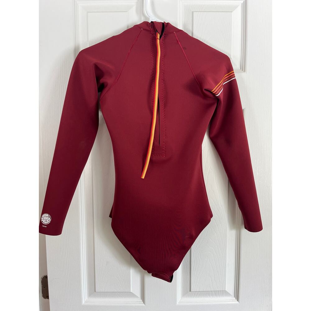 Rip Curl• G BOMB Cheeky 1mm Long Sleeve Spring Suit Wetsuit Maroon - Picture 5 of 17